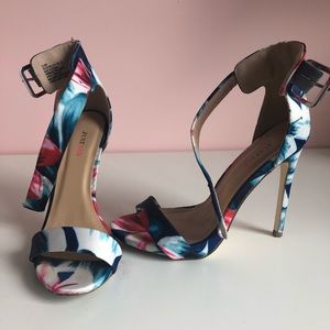 JustFab floral heel sandal